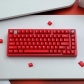 Ice Crystal Red 104+10 Keycaps Set ABS Doubleshot Translucent Cherry Profile for Mechanical Gaming Keyboard